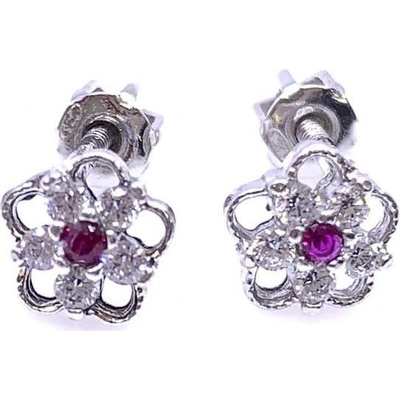 Jan Kos jewellery stříbrné náušnice kytka 32107042