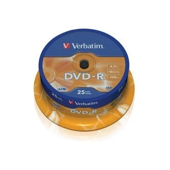 Verbatim DVD-R(25-Pack)Spindle/General Retail/16x/4.7GB (43522)