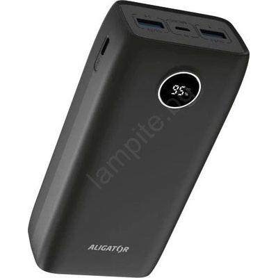Aligator PBPD30BK - Външна батерия с LCD дисплей PD 30000 mAh/20W/3, 7V черна (PH0038)