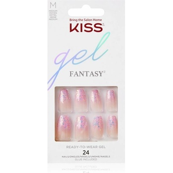 KISS Gel Fantasy Ready to Wear Gel umelé nechty Winter Sparks 24 ks