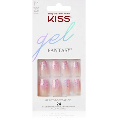 KISS Gel Fantasy Ready to Wear Gel umelé nechty Winter Sparks 24 ks
