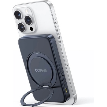 Baseus Преносима външна батерия с USB-C порт и безжично зареждане с MagSafe - Baseus PicoGo Qi2 Magnetic Wireless Charging Power Bank 5000 mAh 20W (черен) (P10076802123-00)