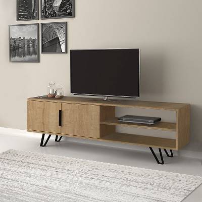TopMebel Меламинови мебели за телевизор Foot в цвят сонома 160x35x49см