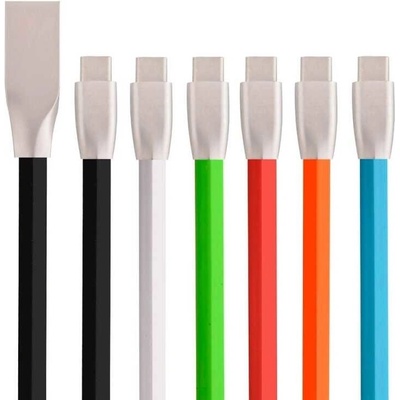 W-star KB7COG1 USB / USBC, silikonový, 2,4A Premium, 1m, oranžový