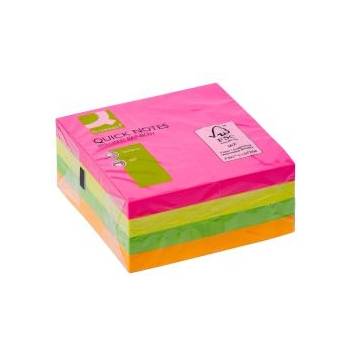 Q-CONNECT Кубче лепящи листчета 76х76мм 400л неон