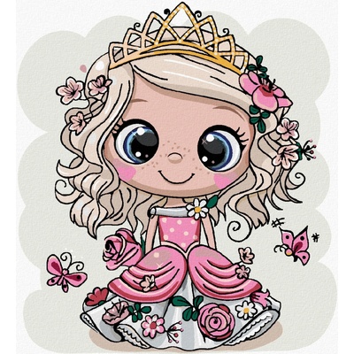 Zuty Malování podle čísel DÍVKA PRINCEZNA