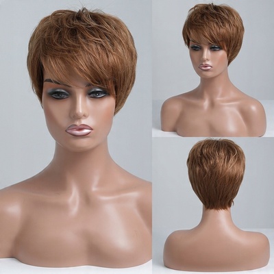 Paruka z pravých a umělých vlasů Maddie rezavá – Zboží Dáma