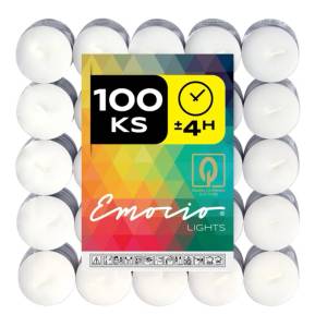 Emocio Свещи за чаено осветление Emocio 100 бр. , време на горене 4 часа