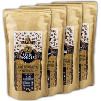 Kafista Seven Wonders Espresso Zmes 70% Arabica 30% Robusta Fairtrade 4 x 0,5 kg