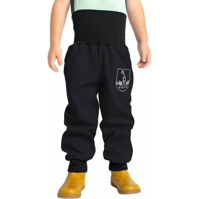 Unuo Dětské softshellové kalhoty bez zateplení černá