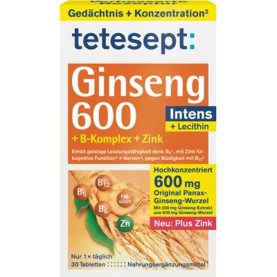 tetesept Ginseng 600 Intens - 30 таблетки
