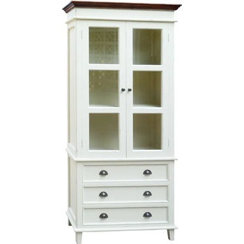 Image 1 of EX Home Витрина EX Home модел Bergamo КB, 90 см, Бял антик