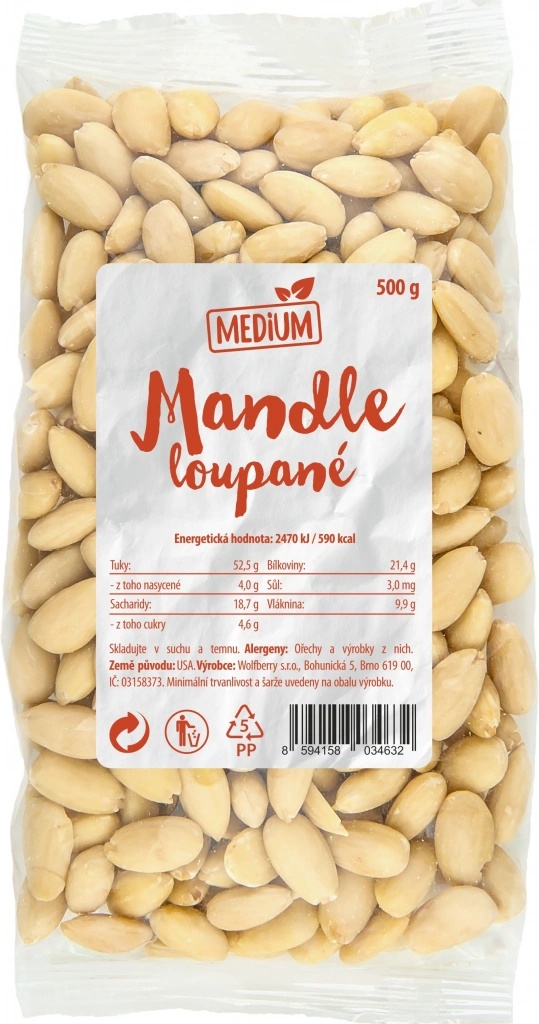 Wolfberry Mandle lúpané Medium 500 g