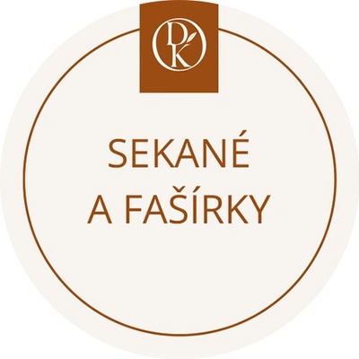 Davídkovo koření Etiketa Sekané a fašírky béžová průměr 4,5 cm 1 ks