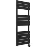 Crystal Електрическа лира за баня Crystal E-PEARL, 500 W, 1213 x 500 mm, заредена с термофлуид, черен мат (392171)