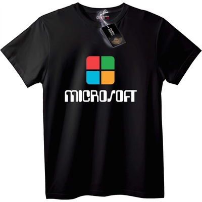 NOONEBRAND Тениска Microsoft Лого - 2XL, Black