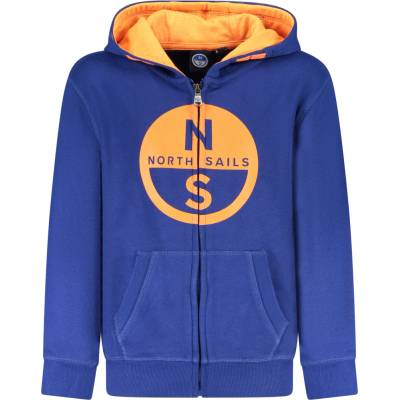 North Sails detská mikina na zips modrá oranžová