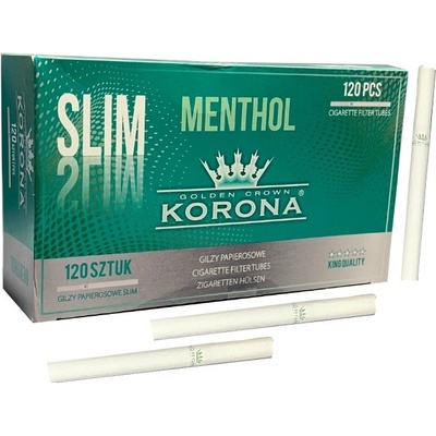 Korona cigaretové dutinky slim mentol 120 ks