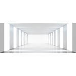 DIMEX ART Панорамни флизелинов фототапет 3d бял коридор 375 x 150 см