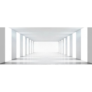 DIMEX ART Панорамни флизелинов фототапет 3d бял коридор 375 x 150 см