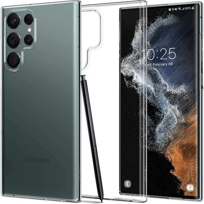 Spigen AirSkin Case - качествен поликарбонатов кейс за Samsung Galaxy S22 Ultra (прозрачен)