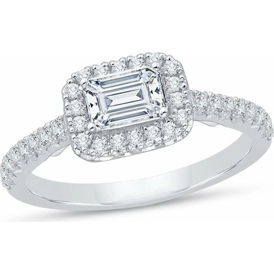 Eppi Zásnubný prsteň s emerald diamantom Kara RE37815