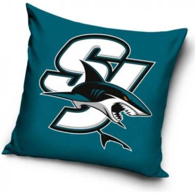 TipTrade Velurový Polštář NHL Color San Jose Sharks 40x40