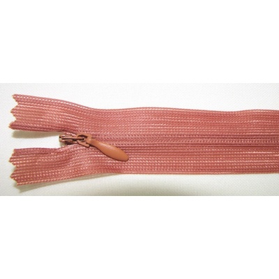 Zips krytý nedeliteľný 20cm tmavšia tehlová