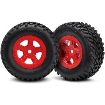 Traxxas колело 1.8/1.4", джанта SCT червен, гума SCT (2)