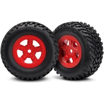 Traxxas колело 1.8/1.4", джанта SCT червен, гума SCT (2)