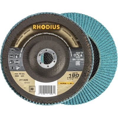 RHODIUS Lamelový brusný kotouč LSZ F3 180 x 22,23 ALPHAline 211420