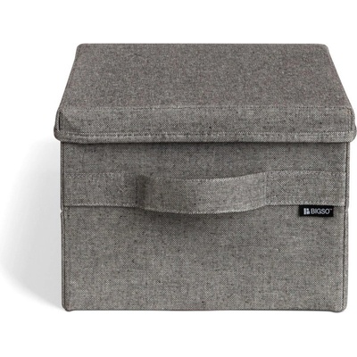Bigso Сива текстилна кутия за съхранение с капак 27x36x19 cm Soft Storage Small - Bigso (6958S0701-99)