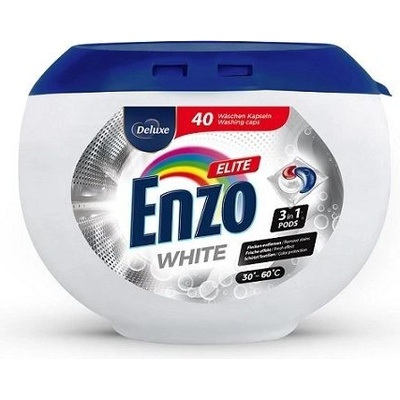 Deluxe Enzo 3v1 White biela kapsule na pranie Elite 40 ks