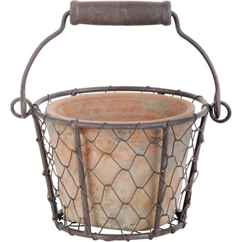 Esschert Design Теракотена ръчно изработена саксия за цветя ø 12 cm - Esschert Design (ZEE-AT09)