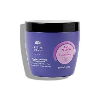 Lisap Milano Антижълта виолетов маска с диамантен прах и хидролизирани перли за руси, изсветлени и посивели коси Lisap Light Scale