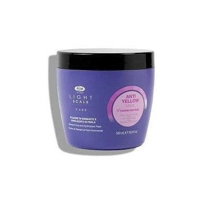 Lisap Milano Антижълта виолетов маска с диамантен прах и хидролизирани перли за руси, изсветлени и посивели коси Lisap Light Scale