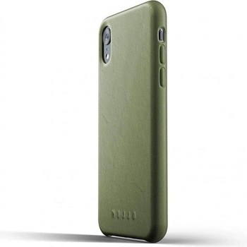 Mujjo Leather Case - кожен (естествена кожа) кейс за iPhone XR (маслинен)