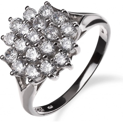 Meucci Stříbrný prsten s bohatým zdobením se zirkony SS256R