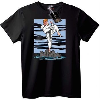 NOONEBRAND Тениска Аниме Карате Майстор - 2XL, Black