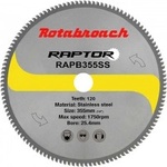 Rotabroach Циркулярен диск 355 mm (25.4) 120T (x2.4) за неръждаема стомана Raptor (728)