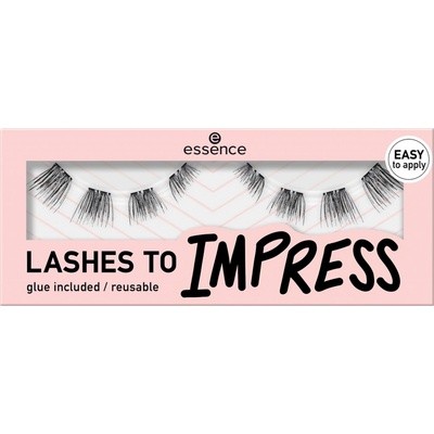 Essence LASHES TO IMPRESS umělé řasy s lepidlem 8 ks – Zboží Dáma