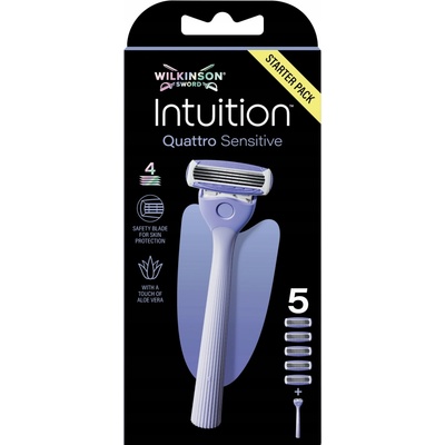 Wilkinson Sword Intuition Quattro Sensitive + 5 ks hlavic