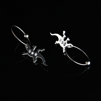 Šperk Holíč oceľové náušnice Jašterica ON221