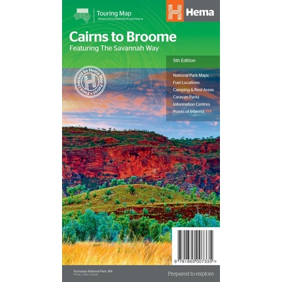 mapa Cairns to Broome, Savannah Way 1:2,2 mil. HEMA