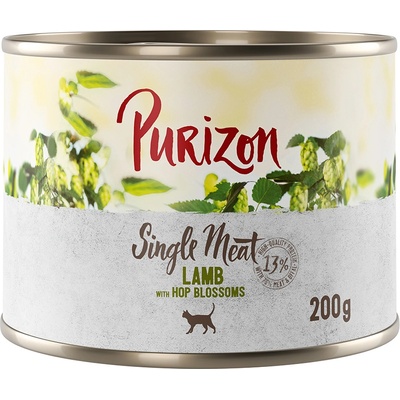 Purizon 12x200г Single Meat Purizon, консервирана храна за котки - агнешко с хмел