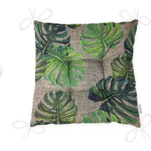 Minimalist Cushion Covers Green Banana Leaves zelená/šedá 40 x 40 cm