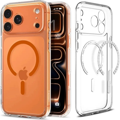 Spigen Ultra Hybrid MagSafe калъф за iPhone 17 Pro Max - прозрачен оранжев (8800337242416)