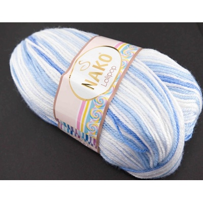 Priadza Lolipop - modro biela 80431