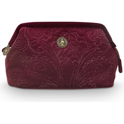 PIP Studio Kosmetická taška malá Velvet Quilted vínová