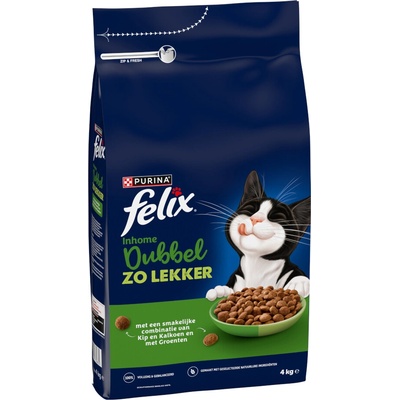 Felix Inhome Doubly Delicious kuřecí a krůta 4 kg